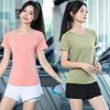 Women's Summer Sports Set: Breathable Quick-dry Yoga T-shirt & Shorts for Fitness and Running.