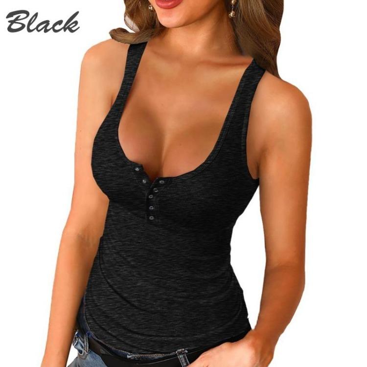 Summer Off Shoulder Casual V-neck Button Up Shirts Solid Color Tops 5 Colors Available