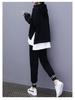 2026 Spring/Autumn Women's Casual Slimming Two-Piece Set: Trendy Loose Fit, Plus Size, Internet Style