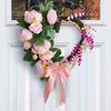 Valentines Day Wreath Heart Shaped Spring Wreath Garland Wreath Door Sign Door Wreath For Front Door Valentines Day Wedding Wall
