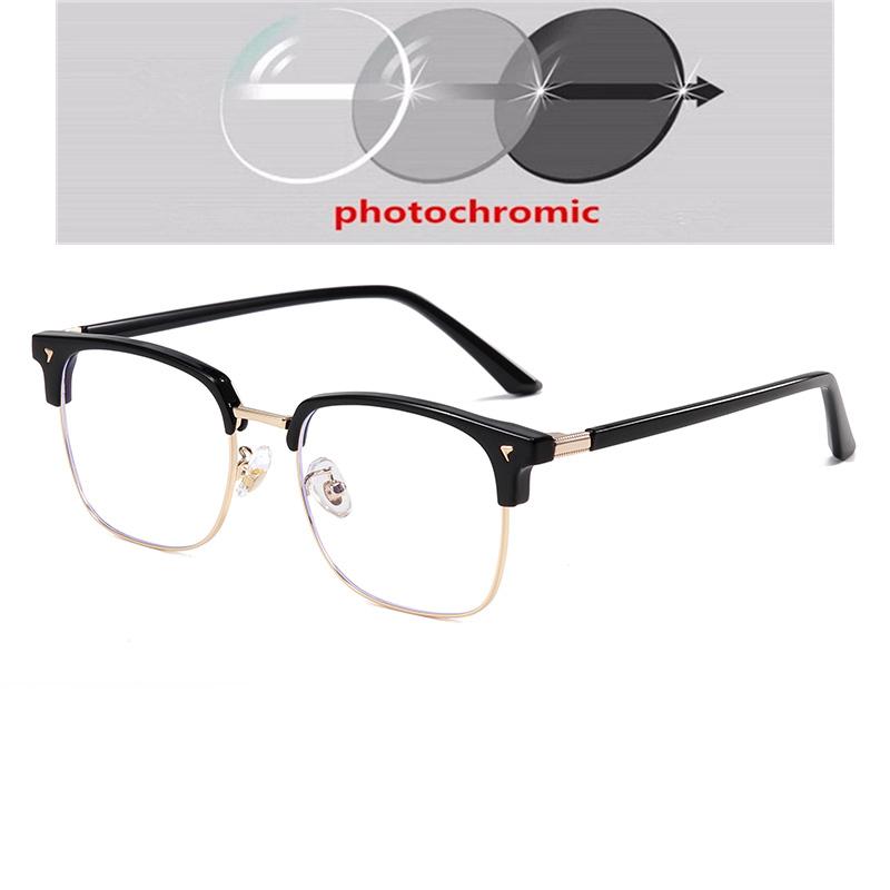 0 -0.5 -0.75 To -6.0 Half Frame  Anti Blue Rays Square Nearsighted Glasses For Women  Shortsighted Prescription Spectacles