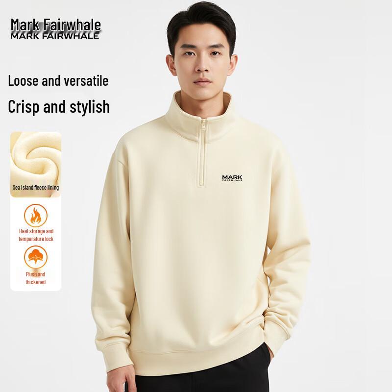Mark Fairwhale Men's Half-Zip Stand Collar Sweatshirt