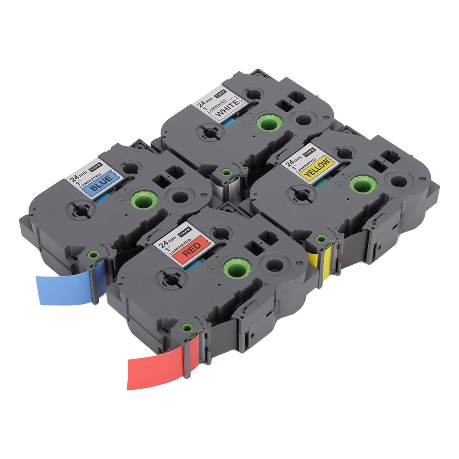 4 шт. 24 мм лента для этикеток, прозрачная, для быстрой печати, высокая прочность, лента TZ с прозрачной крышкой для карточек заданий, папки