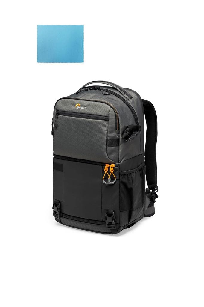 Sac à dos Lowepro Fast Pack Pro BP250AW III gris avec chiffon de nettoyage inclus, 21 L, gris, JP A00017BLW