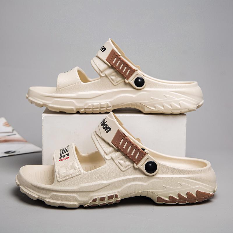 2025 new men's slippers outer wear summer non-slip thick-bottomed casual youth outdoor beach cool slippers