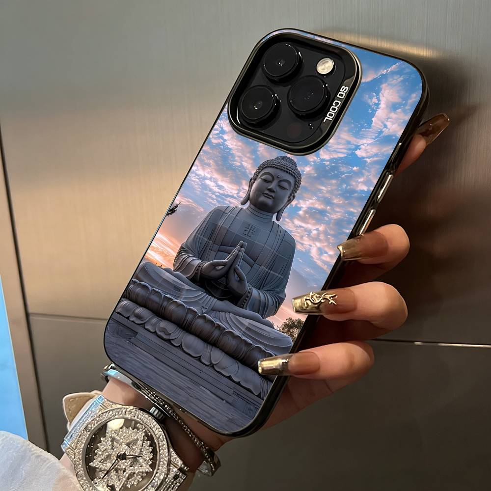 

Shakyamuni Buddha Phone Case For iPhone 17,16,15,14,13,12,11 Plus Pro Max Colored Silver Phone Case iPhone16Pro