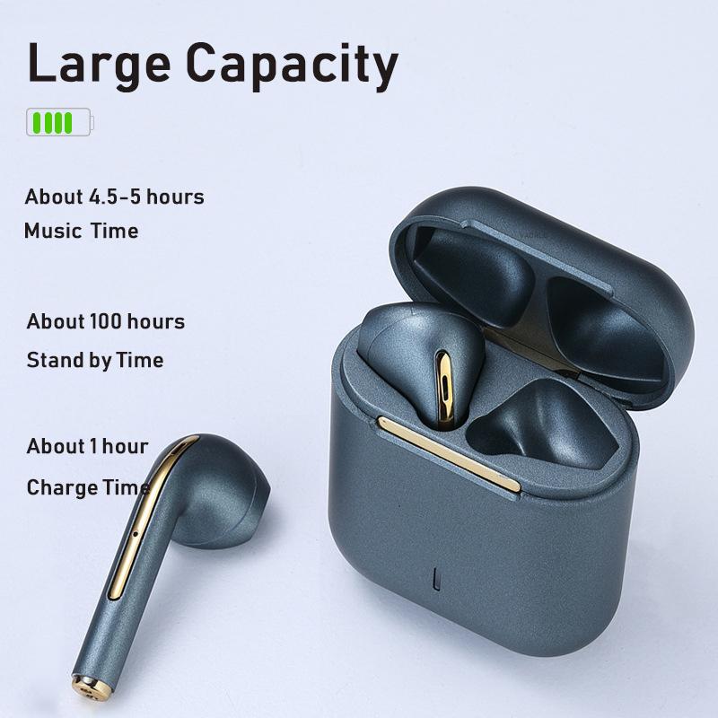 VAORLO Bezdrátová sluchátka J18 TWS HiFi Stereo Subwoofer Super Bass S mikrofonem HD Headset Sluchátka Noise Cancel Sluchátka pro iphone Xiaomi Huawei
