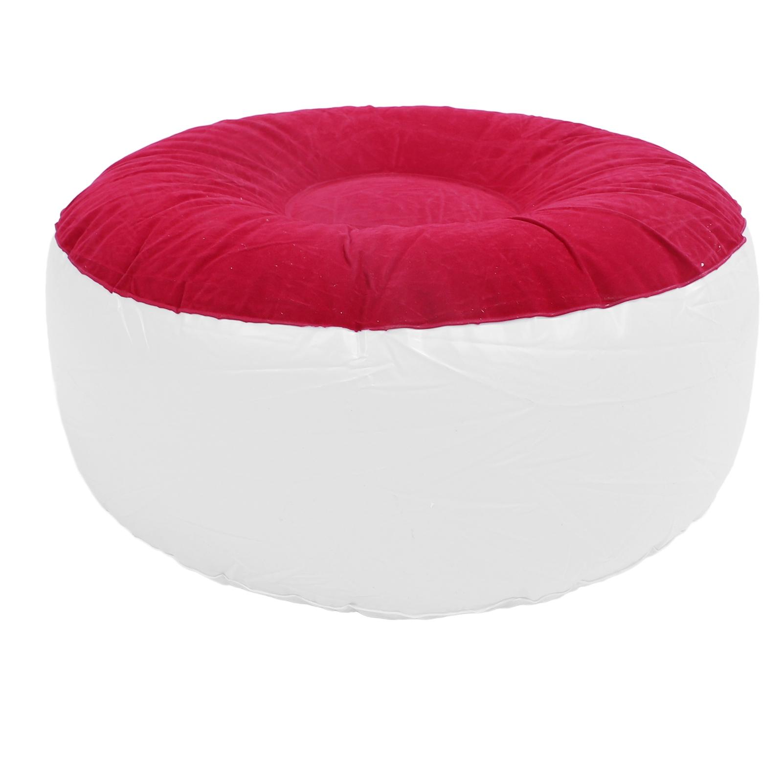 

Inflatable Flocking Stool Multipurpose Lightweight Portable Ergonomic Design Round Portable Inflatable Stool for Travel красный