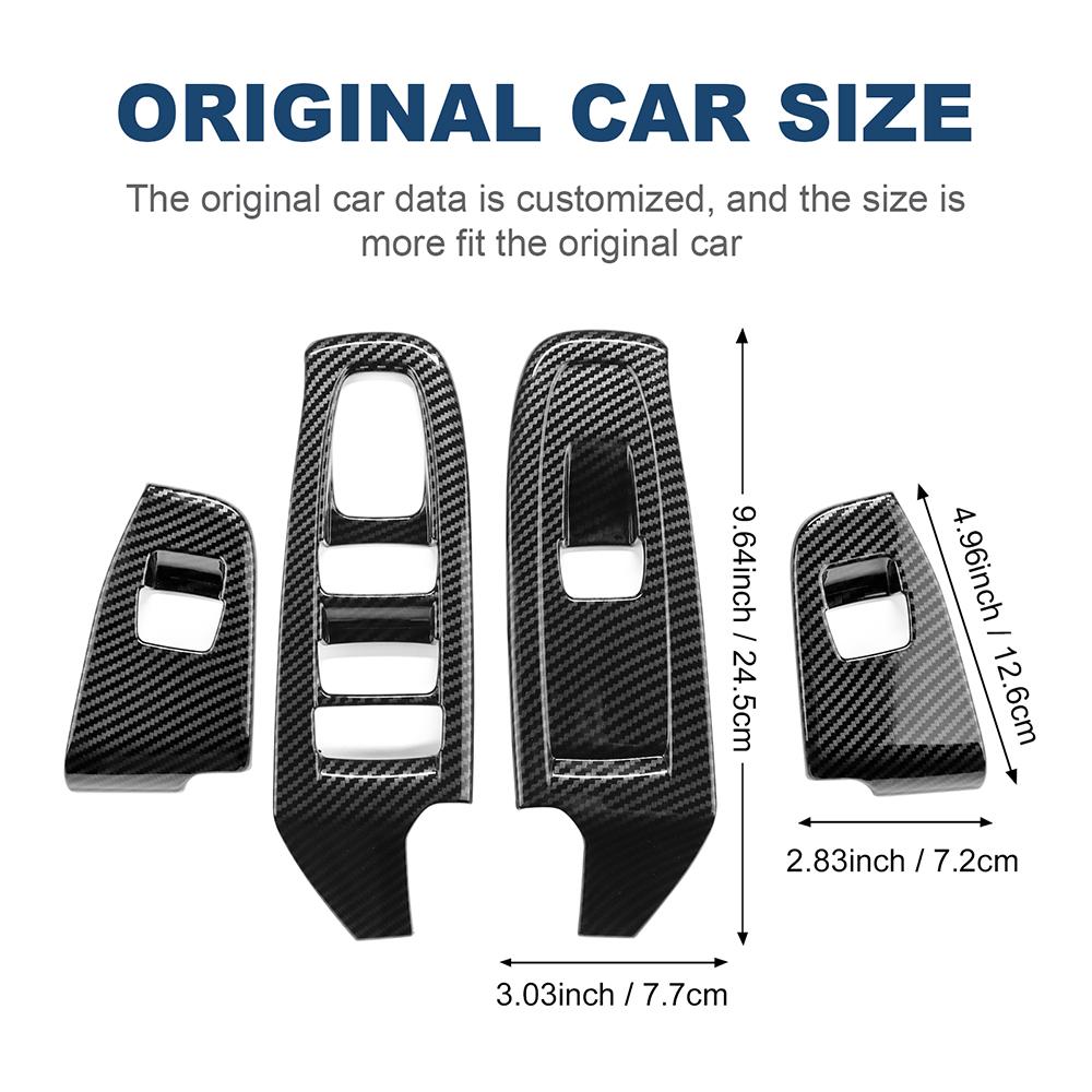ABS For Subaru Crosstrek 2025 Impreza 2025 Window Button Frame Carbon Fiber Pattern Style RHD LHD Decor Accessories