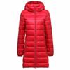 Women's Hooded Long Sleeve Mid‑Length Loose Fit Lightweight Puffer Down Coat Winter Warm Outerwear Jacket