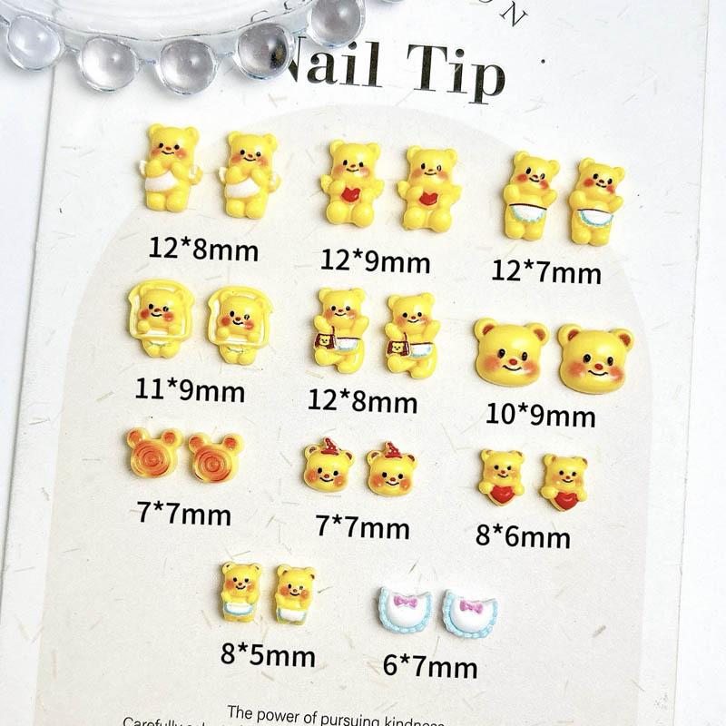 

Butter Bear 3D Nail Art Accessories – Cute Love Heart Angel Bear, Large & Small Sizes