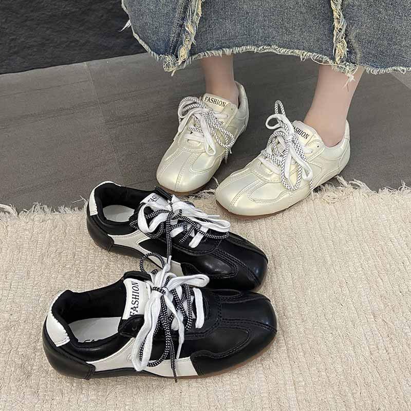 2025 New Color Matching Versatile College Style Moral Training Shoes Women's Spring Fashion Soft-soled Sports and Leisure Forrest Gump Shoes