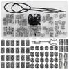 Comprehensive 66pcs Alloy Jewelry Hair Styling Decoration Set Runes Patterns Adding Charm Delicate Costume Adornments