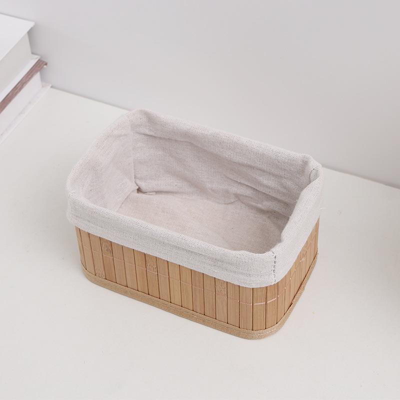 Ręcznie robiony koszyk z bambusa 3 szt. Kreatywny nowy kosz do przechowywania różnych przedmiotów Domowe pudełko na biurko Różne zabawki Odzież Pudełko do przechowywania