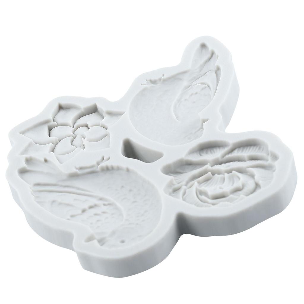 Bird Silicone Molds Flower Fondant Mold Cake Decorating Tools Cupcake Topper Candy Chocolate Gumpaste Mold