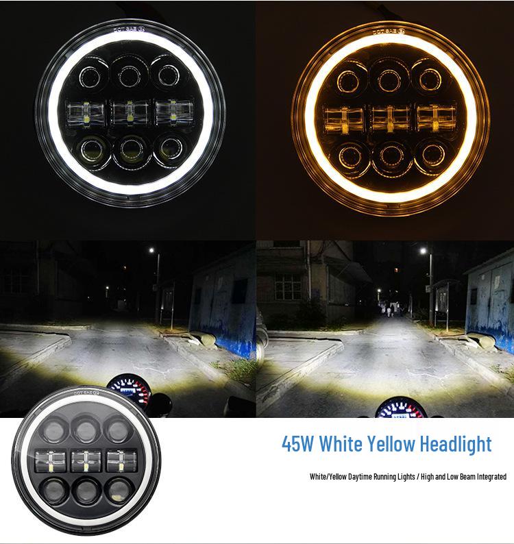 5.75" LED Headlight for Harley X48, XL883R/L 750, Dyna, Benelli 400 Motorcycles & Scooters - Off-road Compatible