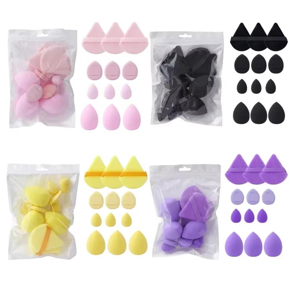 12pcs Soft All-Purpose Makeup Sponge Set Dry Wet Dual Use Beauty Tools Beauty Egg 4Types Powder Puff