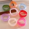 Minority Design Resin Bangle Bohemian Colorful Hand Ring Irregular Wide Bracelet  Decoration
