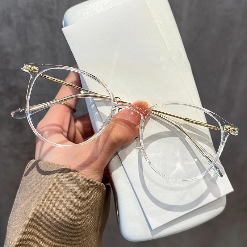 

Round Blue Light Blocking Short Sighted Eyewear Luxury Ladies Myopia Glasses Unisex Fashion Women S Minus Sight Eyeglasses -4.0 -4.0