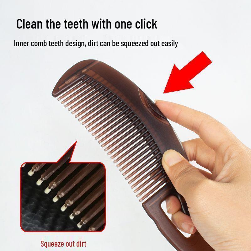 Portable Pressable Scalp Massage Comb for Oil Control & Dandruff Relief, No-Rinse Design