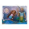 Coffret 2 poupées disney la petite sirène - ariel et triton avec accessoires