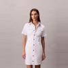 Calvin Klein American Vintage Studded Button Down Collar Denim Short Sleeve Dress Women dress 47C664G