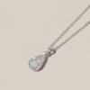 47Bag 925 Silver Teardrop Opal Gemstone Necklace