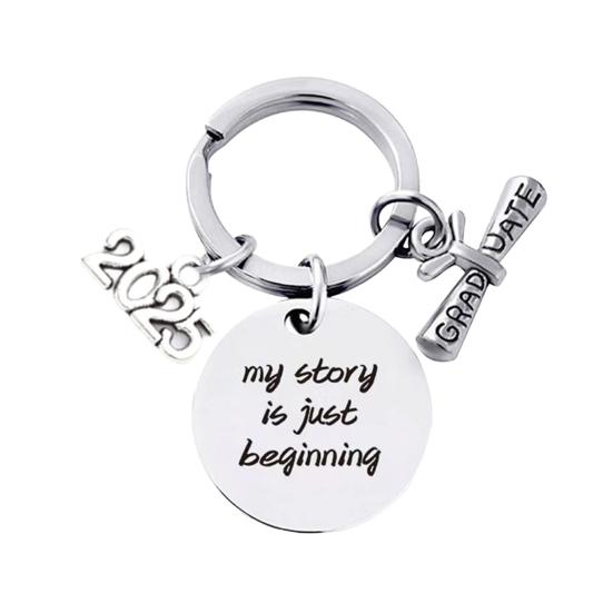 

Подарок на выпускной класс Yousheng 2025 года, брелок с гравировкой из нержавеющей стали для выпускников старших классов колледжей, вдохновляющий сувенир для него и ее C