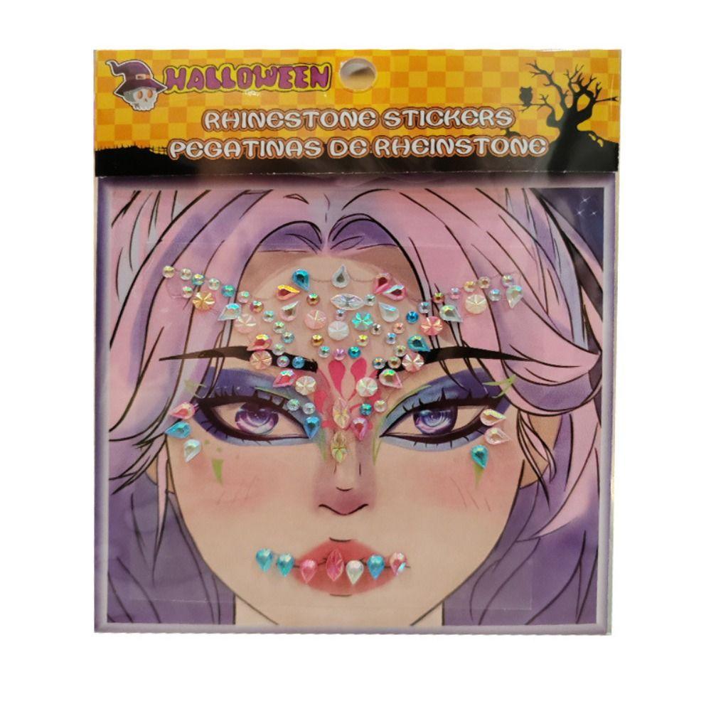 Fashion Halloween Face Sticker Eyebrow Sticker Face Jewelry Decals Carnival
