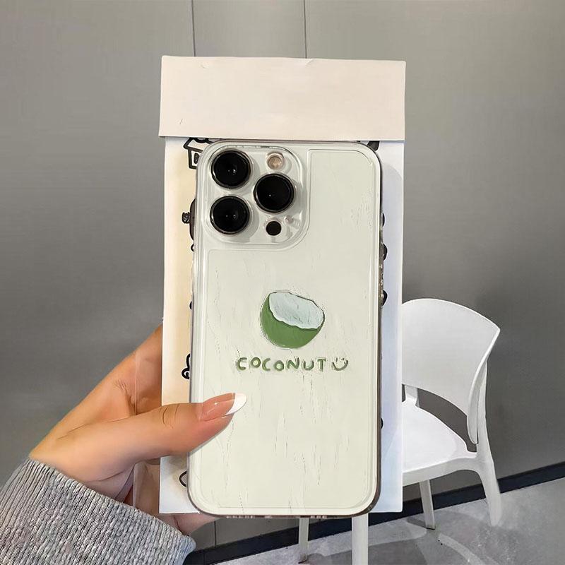 Coconut Opening Pattern Phone Case For Samsung Galaxy S26 S24 S25 S23 Ultra S22 S21 S20 Plus FE A50 A71 A72 A73 Silicone Cover Galaxy A50