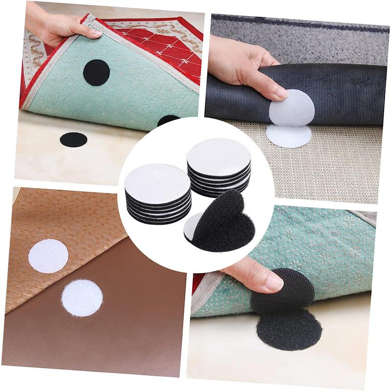 10Pairs Car Carpet Tape Universal Gripper Pad Self Adhesive Car Floor Anti Slip Mat Fastener Tape Fixing Stickers Car Accessory