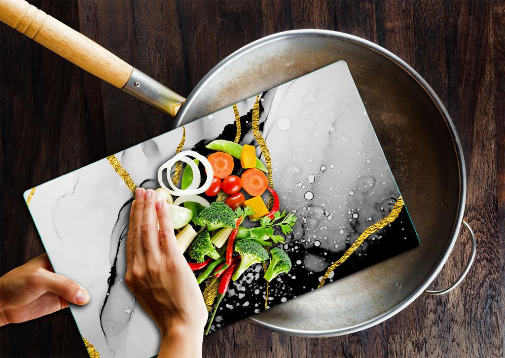 Glass Board Cutting Board 52X30 Marble
