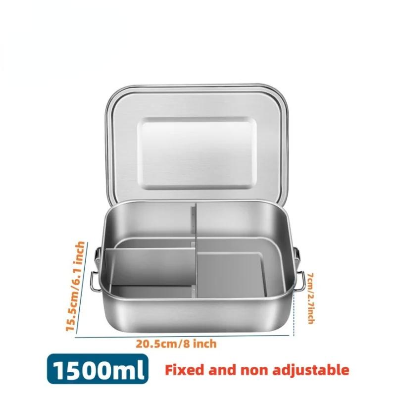 Stainless Steel Lunch Box for Kids And Adults, Portable Leak-Proof Bento Box, Travel Food Meal Prep Container Dishwasher Safe