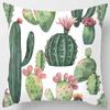 Housse de coussin carrée imprimée Cactus botanique, taie d'oreiller pour canapé, voiture, chambre à coucher, décoration de maison