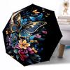 Umbrelă Portabilă Automată Grădina Lunii Fluture Compactă 8 Nervuri Ușoară Design Pliabil pentru Utilizare Zilnică în Aer Liber Cadou Perfect pentru Prieteni Familie
