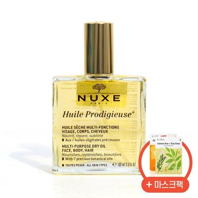 Huile Prodigieuse Multi Dry Oil 100ml + Random Mask Pack (2 Sheets)