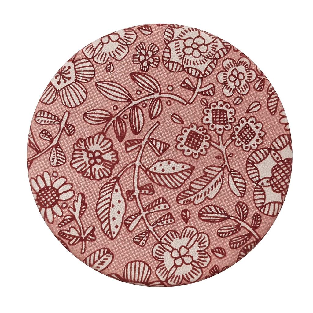 Mino Ware [Suusera] Water-Absorbent Ceramic Coaster, Approx. 10cm Diameter, Red, Stylish, Made In Japan, 458-0722