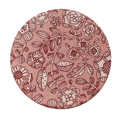 Mino Ware [Suusera] Water-Absorbent Ceramic Coaster, Approx. 10cm Diameter, Red, Stylish, Made In Japan, 458-0722