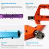 TINGSING Mountain Bike Pedals MTB Road Nylon Fiber Bicycle Lightweight Wide Flat Platform Cycling MTB Accessories Double Sided Pins Turquoise Non-Slip
