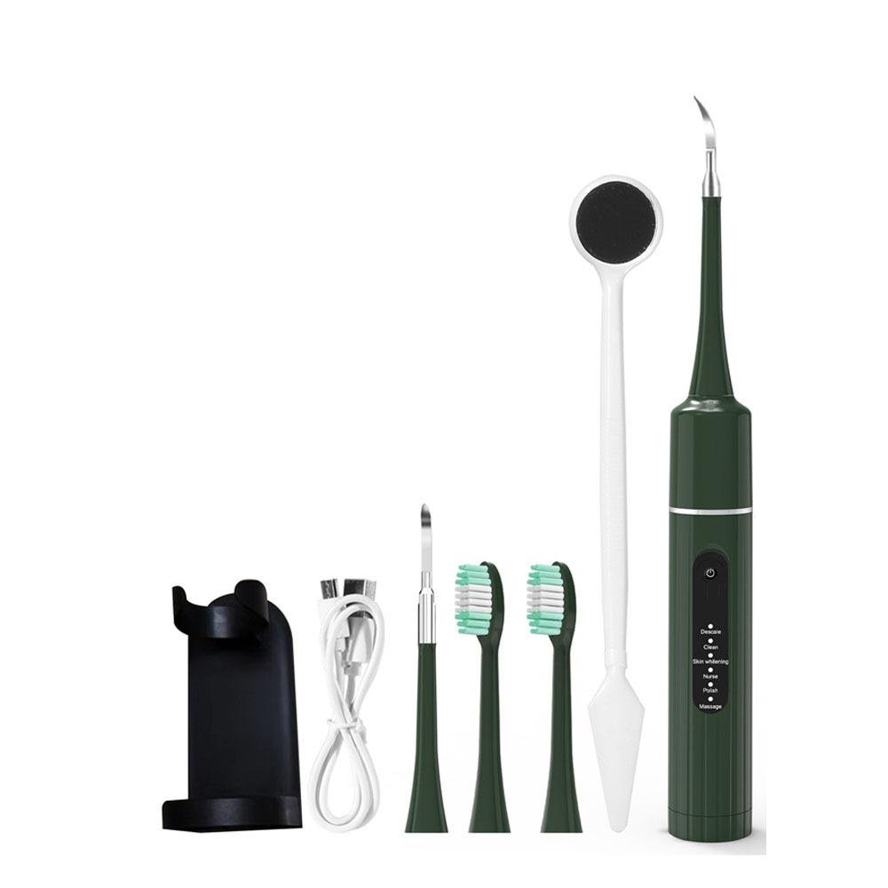 

Rechargeable Electric Toothbrush 6 Gears Dental Calculus Remover Dental Cleaning зелёный