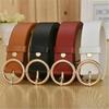 Luxury Brand Faux Leather Women Belts High Quality Fashion Round Pin Buckle Waist Belt