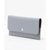 Lanvin en Bleu Carla Thin-Diameter Long Wallet, Light Gray, Size F