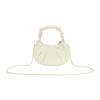 Fila Moda Heritage Casual Colore Unico Chiusura a Zip Tessuto Borsa a Nuvola Borsa a Spalla Tracolla Borse da Donna Bianco Formaggio F13W328163FIV