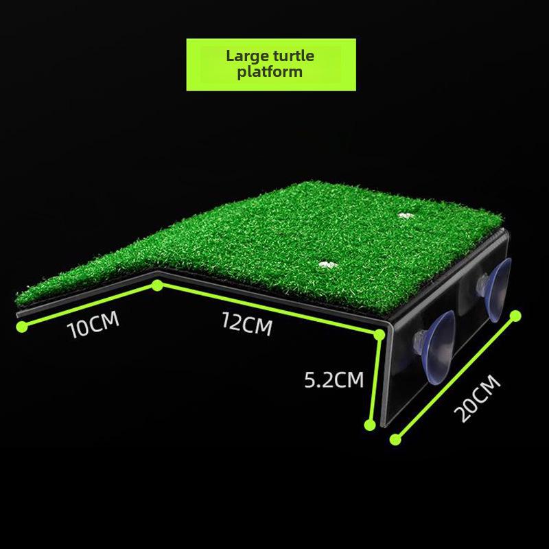 Brazilian Tortoise Climbing and Sunbathing Platform with Turf Ladder for Large Breeding Box