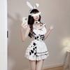 Passionate Pink Cow Bunny Maid Lingerie & Cosplay Set for Women