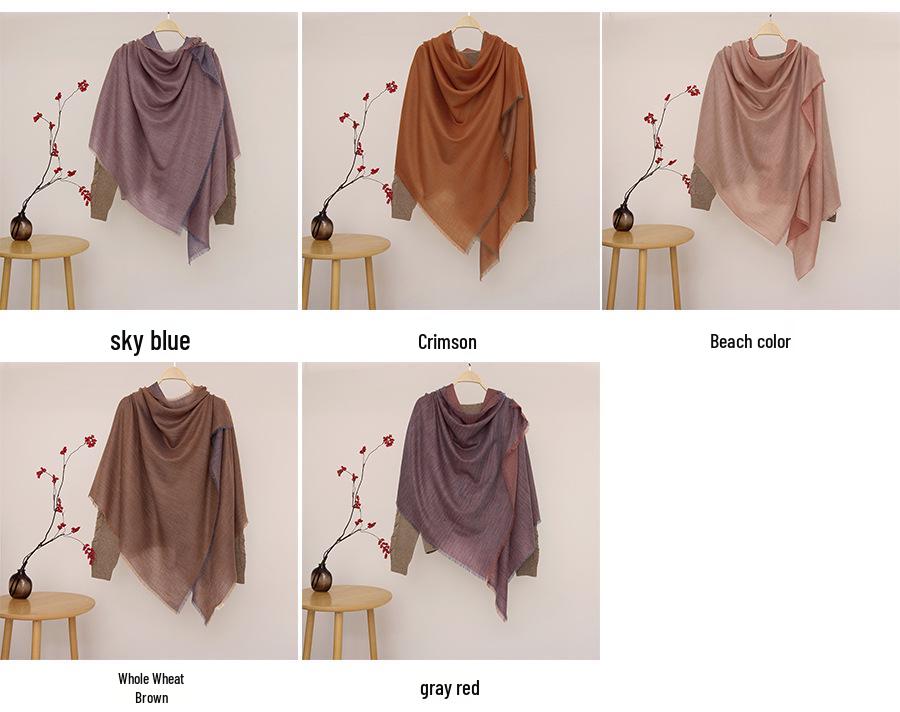 2025 Women's Water-Soluble Wool Satin Double-Sided Winter Scarf & Snood