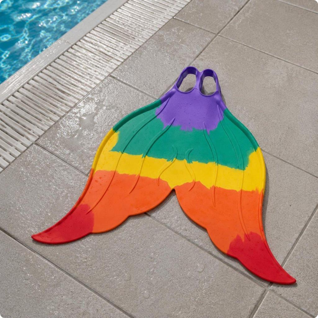 Professional Swimming Fins Mermaid Monofin Silicone Rubber Aquatic Gear Swim