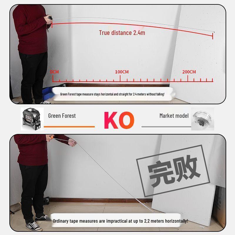 5m Steel Tape Measure with Automatic Lock - Mini, Durable, Stainless Steel Ruler
