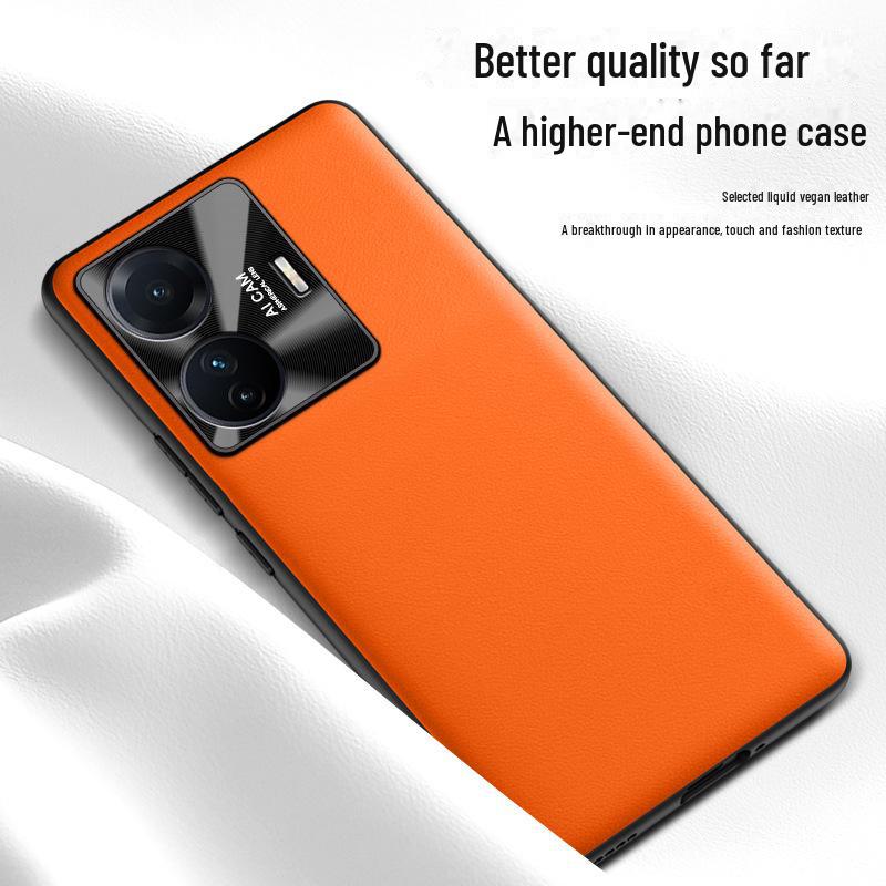 Vivo S15e Liquid Leather Anti-Fall Protective Cover - One Piece