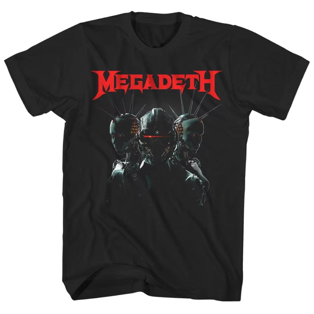 

2025 Лето Новая Хлопковая Megadeth Megadeth Группа Хэви-метал Рок Панк Оверсайз Свободная Хлопковая Американская Майка Мужская и Женская Футболка XL